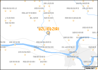 map of Užliedžiai