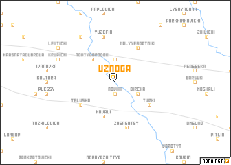 map of Uznoga