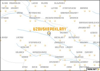 map of Uzovské Pekľany