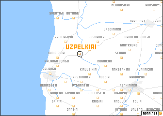 map of Užpelkiai