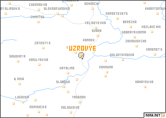 map of Uzrov\