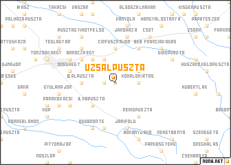 map of Uzsalpuszta