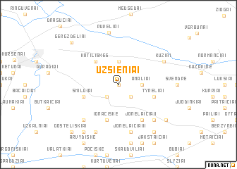 map of Užsieniai