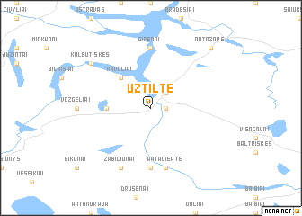 map of Užtilte