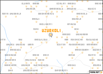 map of Uzuakoli