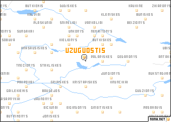 map of Užuguostis
