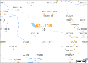 map of Užulėnis