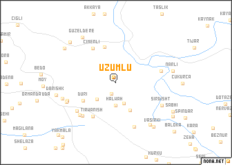 map of Üzümlü