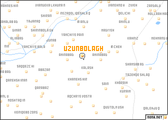 map of Ūzūn Bolāgh