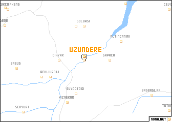 map of Uzundere