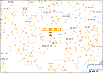 map of Uzunovići