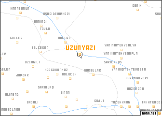 map of Uzunyazı