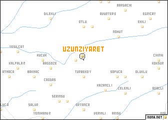 map of Uzunziyaret