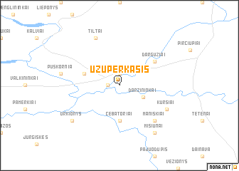 map of Užuperkasis