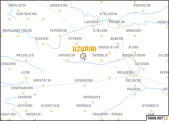 map of Užupiai