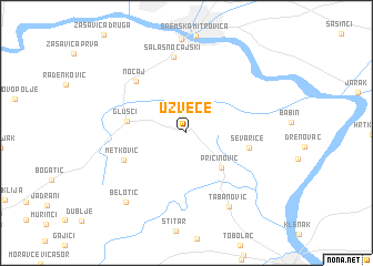 map of Uzveće