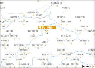 map of Užvėdarė