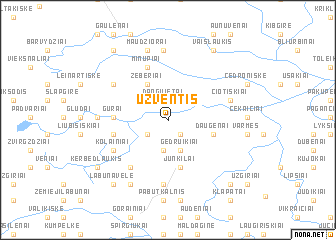 map of Užventis