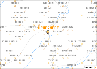 map of Užvermenė