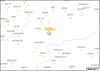 map of Vaali