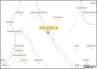 map of Vaca Sêca