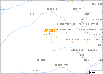 map of Văcăşti