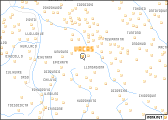 map of Vacas