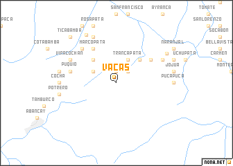 map of Vacas