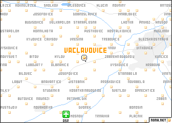 map of Václavovice