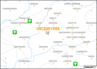 map of Vacqueyras