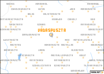 map of Vadaspuszta