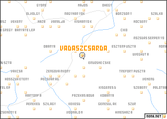 map of Vadászcsárda