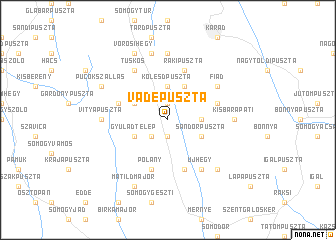 map of Vadépuszta