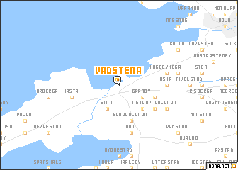 map of Vadstena