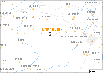 map of Vafr-e Jīn