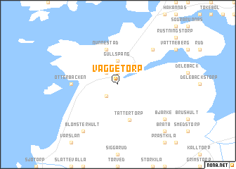 map of Väggetorp