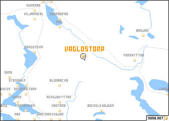map of Väglöstorp