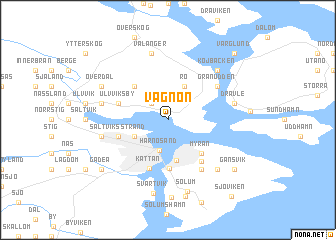 map of Vägnön