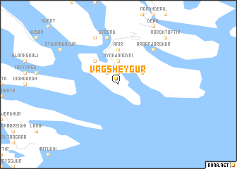 map of Vágsheygur