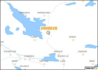 map of Vähä Evo