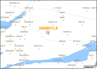 map of Vähäkylä