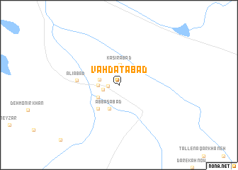 map of Vaḩdatābād