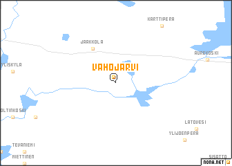 map of Vahojärvi
