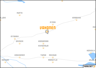 map of Vahonen