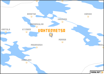 map of Vahtermetsä