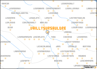 map of Vailly-sur-Sauldre