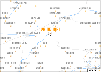 map of Vaineikiai