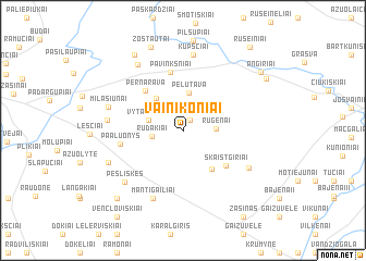 map of Vainikoniai