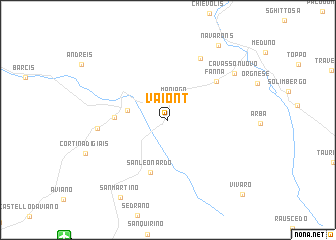 map of Vaiont