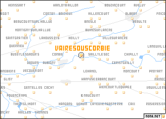 map of Vaire-sous-Corbie